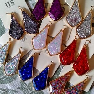 Inspired glitter earrings variety to choose from